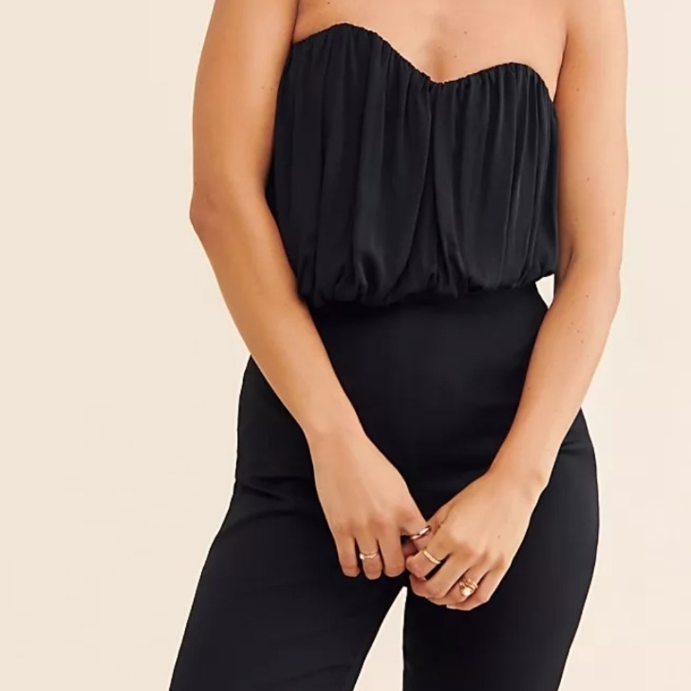 H&M Black Strapless Jumpsuit